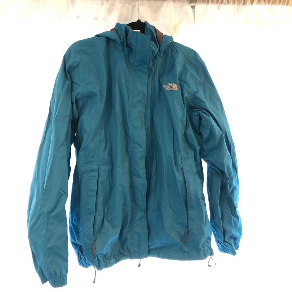 Teal Northface Raincoat Mesh Gray inside
